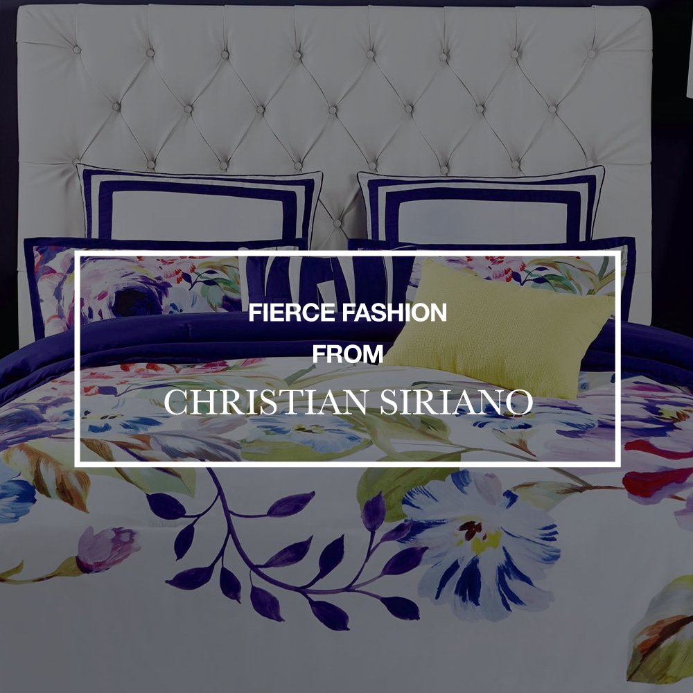 Christian Siriano Spring Botanical Floral Comforter Sets King