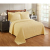 Oversized Yellow Chenille Bedspread King 120x110 Vintage Western Extra Long Yellow - King