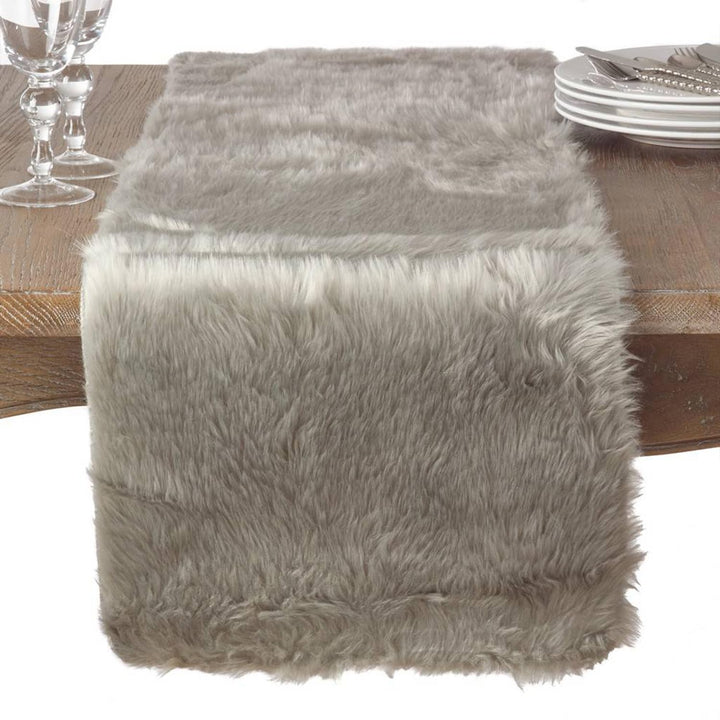 Juneau Collection Faux Fur Table Runner