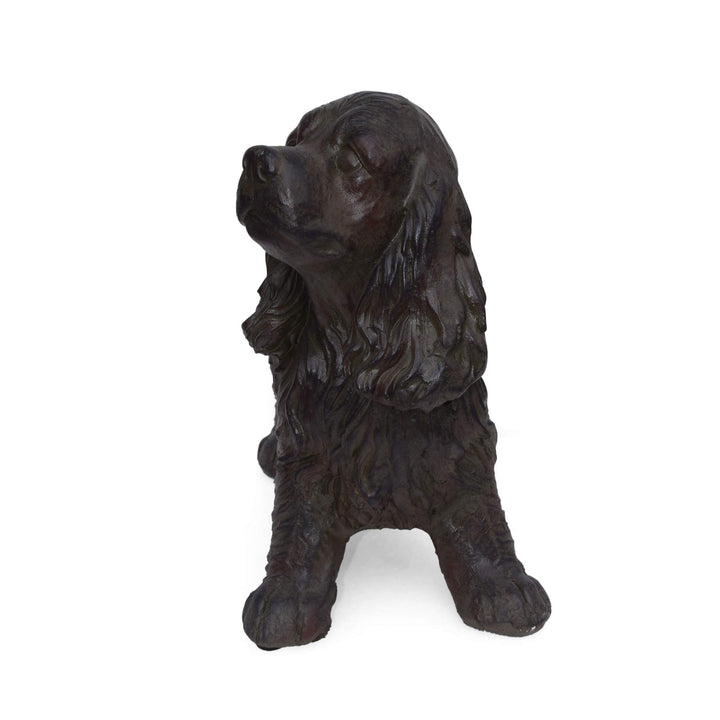 Brown Cocker Spaniel Statue Dog Sculpture Outdoor Garden Porch Backyard Lawn