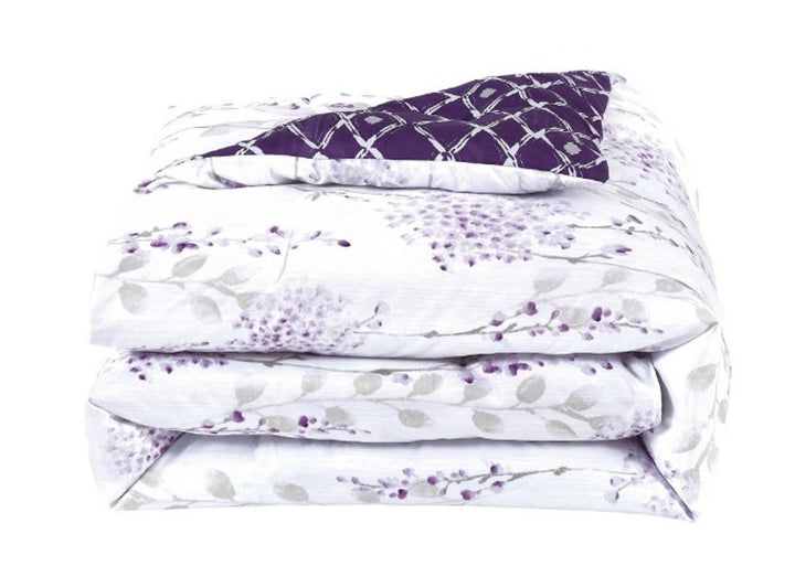 5 Piece Romantic Floral Motif Comforter Set