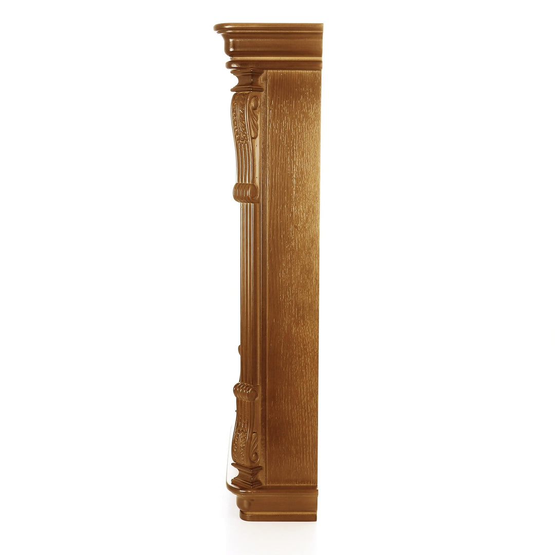 Golden Oak Chiming Pendulum Wall 13.6"x5.4"x25.6" Multi Color Wood Finish