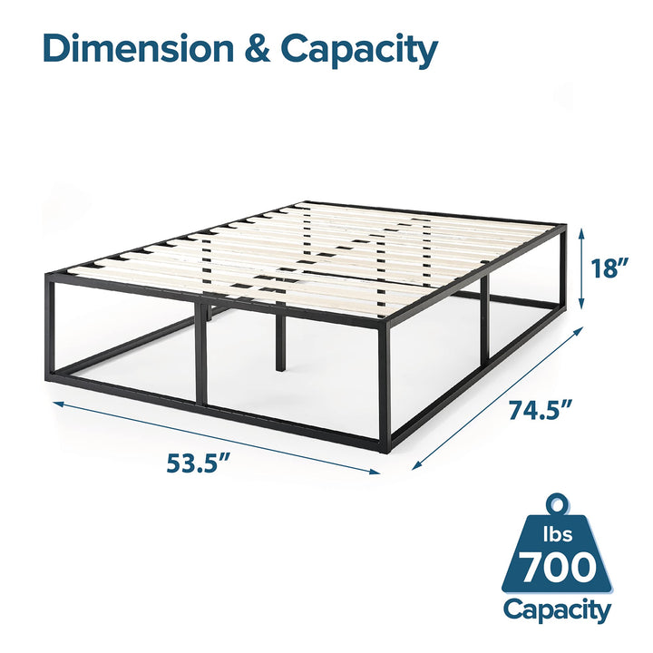 ZINUS Joseph Metal Platforma Bed Frame Mattress Foundation Wood Slat Support Full