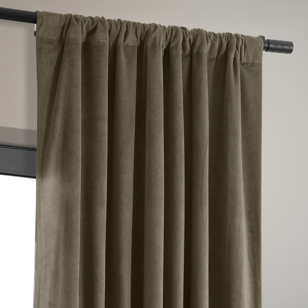 Exclusive Fabrics Signature Velvet Thermal Lined With 100% 4 Pass Blackout Curtains. (1 Panel)