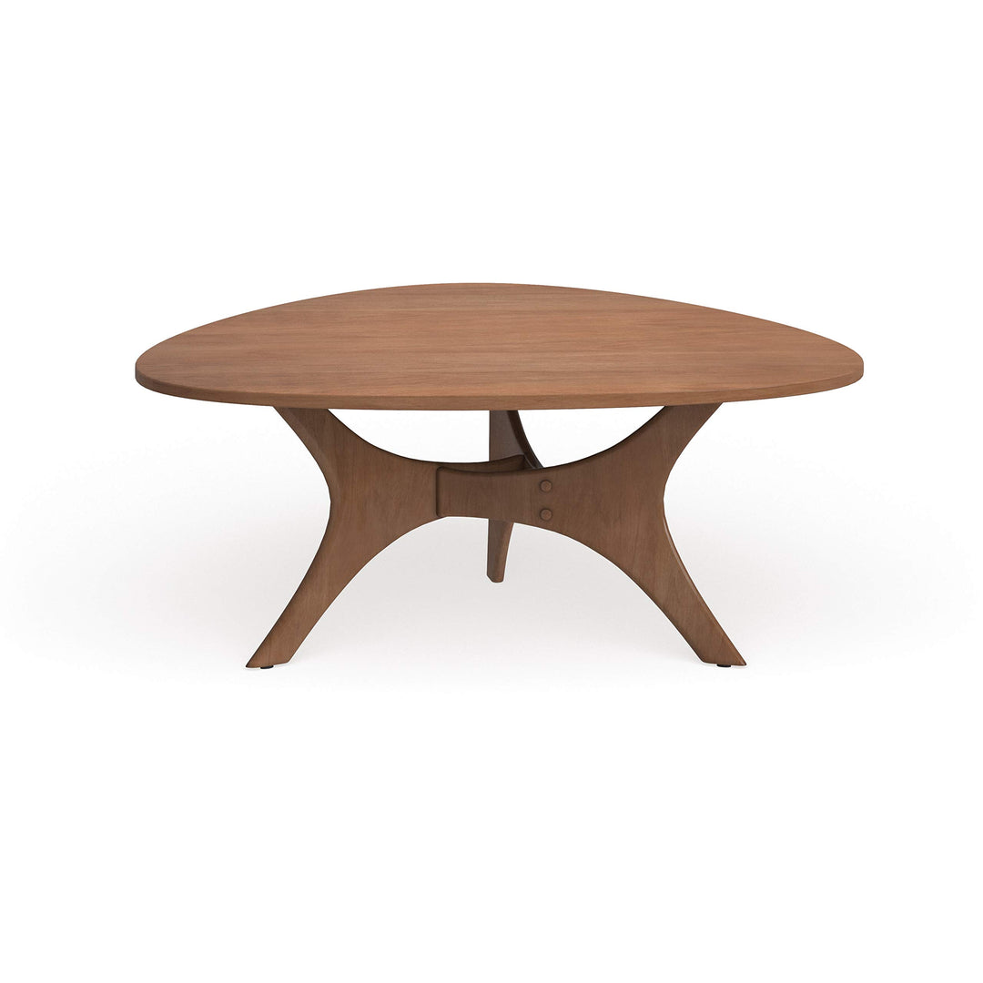 Wood Coffee Table Mid-Century Modern Finish Brown