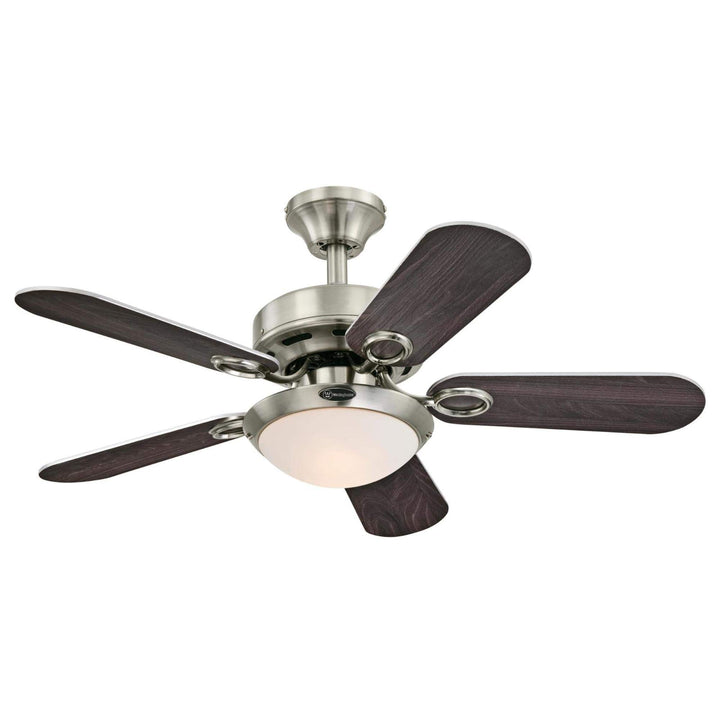 Westinghouse 7230300 Cassidy Indoor Ceiling Fan with Light 36 Inch Brushed