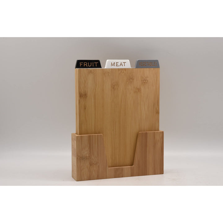 Set Of 3 Bamboo Cutting Board With Index Style Tab Design 23.7 * 4.7 * 30cm