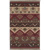 5x8 Red Green Southwest Aztec Area Rug Rectangle Shaped Indoor Tan Tribal burgundy - 5' x 8'