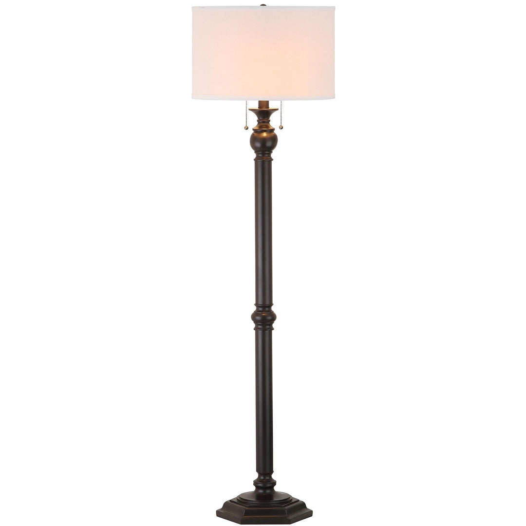 59-inch Oil-Rubbed Bronze 2-Light Floor Lamp Brown Traditional