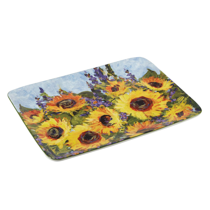 Certified International Sunflower Bouquet Rectangular Platter 16" x 12" Large