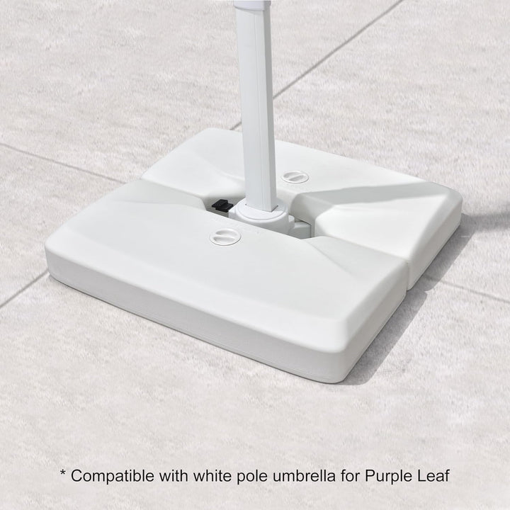 Purple Leaf Outdoor Umbrella Base Lbs 35.9" X 35" White Square Plastic