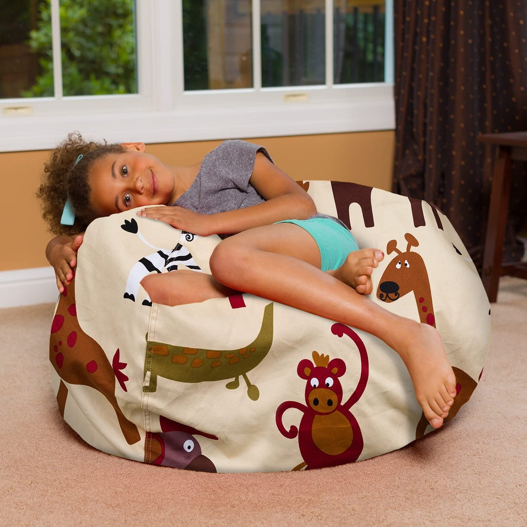 Kids Bean Bag Chair, Big Comfy Chair - Machine Washable Cover