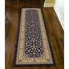 2'2 x 7'7 Small Blue Formal Flower Oriental Runner Rug Polypropylene Traditional 2'2 X 7'7 - Navy