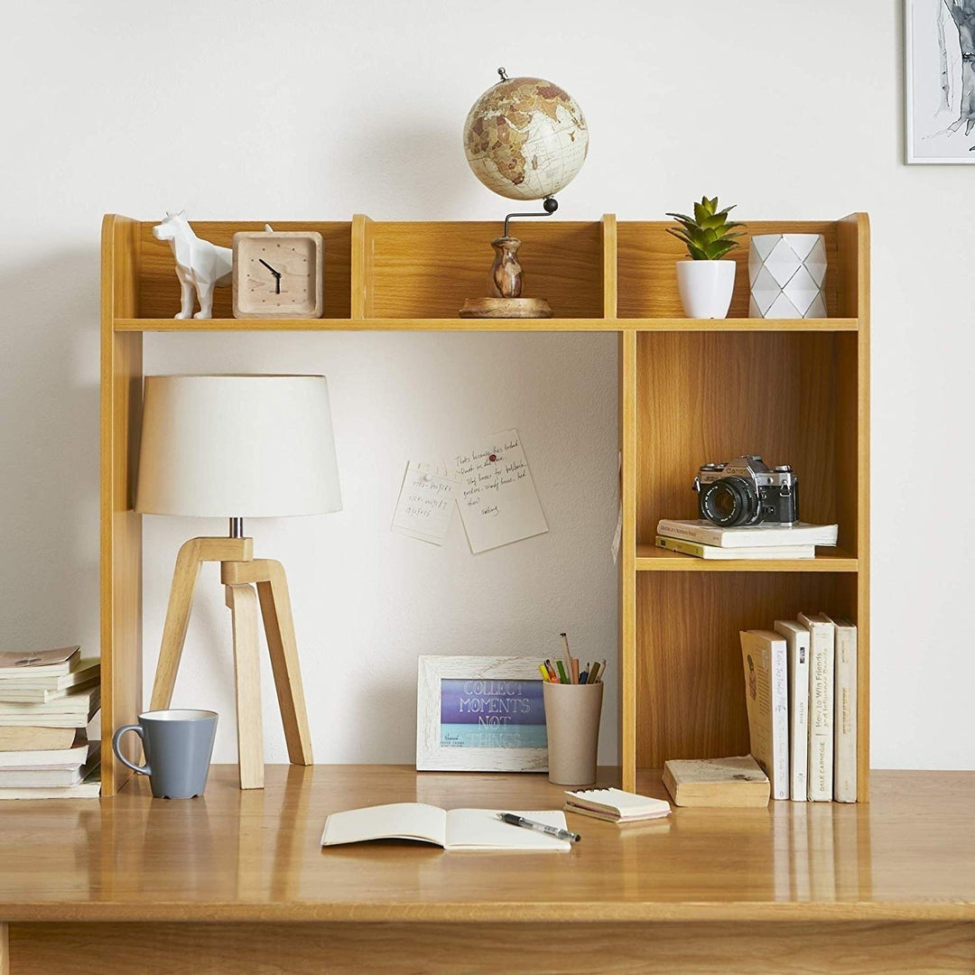 Classic Desk Bookshelf Beech (Natural Wood) Brown Wood