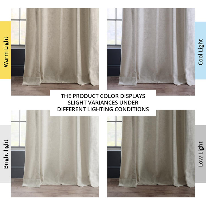 HPD HALF PRICE DRAPES Premium Heavy Faux Linen Curtains for Living Room (1