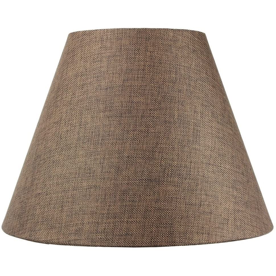 8x16x12 Hard Back Empire Lampshade Chocolate Burlap Brown Modern Contemporary