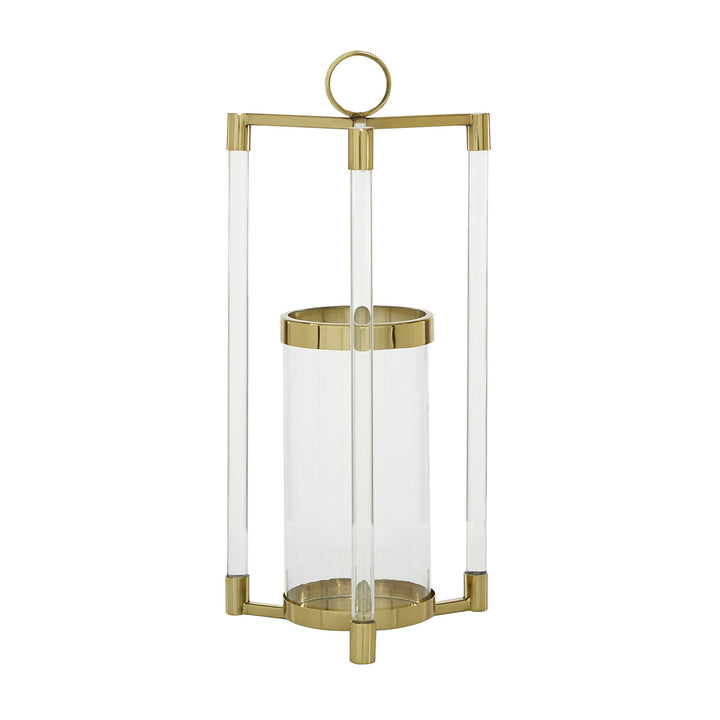 Gold Stainless Steel Contemporary Lantern 23 X 11 Yellow Modern