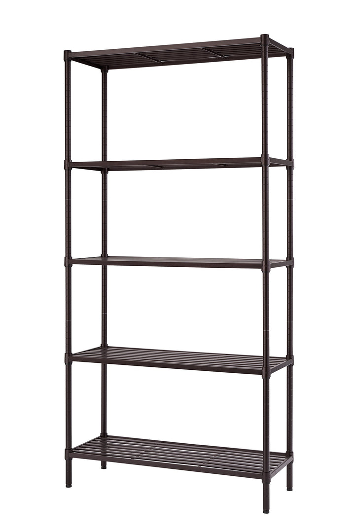 TRINITY Slat Style 5-Tier Adjustable Shelving Metal Standing Shelf for