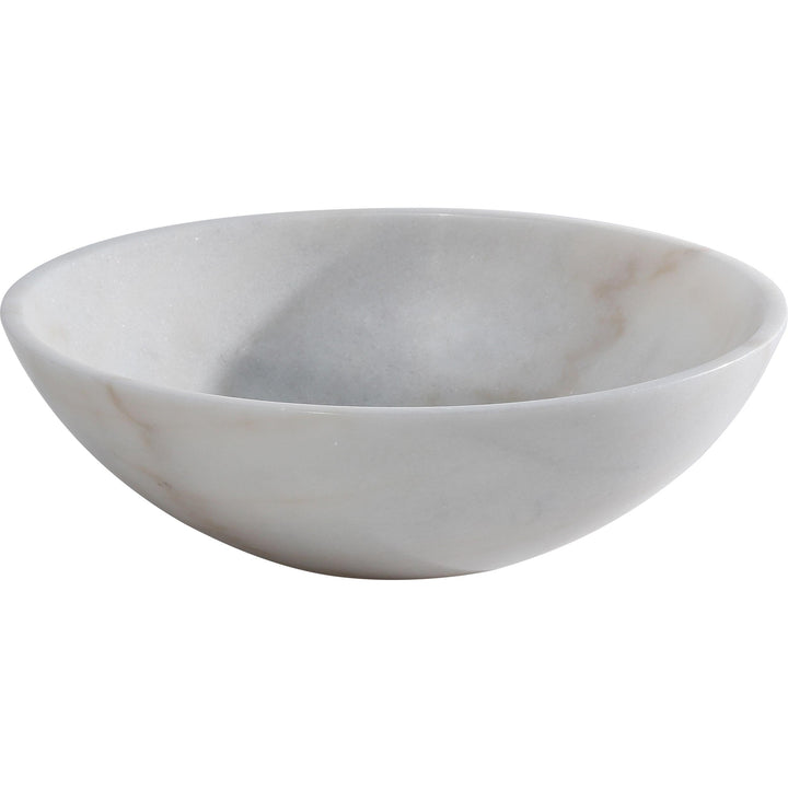 AA Warehousing BRIELLI Marble Vessel Sink in White/Off White/Grey - Diamond Home USA