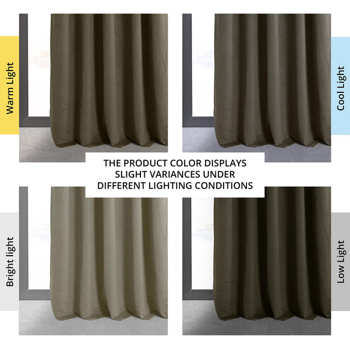 Exclusive Fabrics Signature Velvet Thermal Lined With 100% 4 Pass Blackout Curtains. (1 Panel)