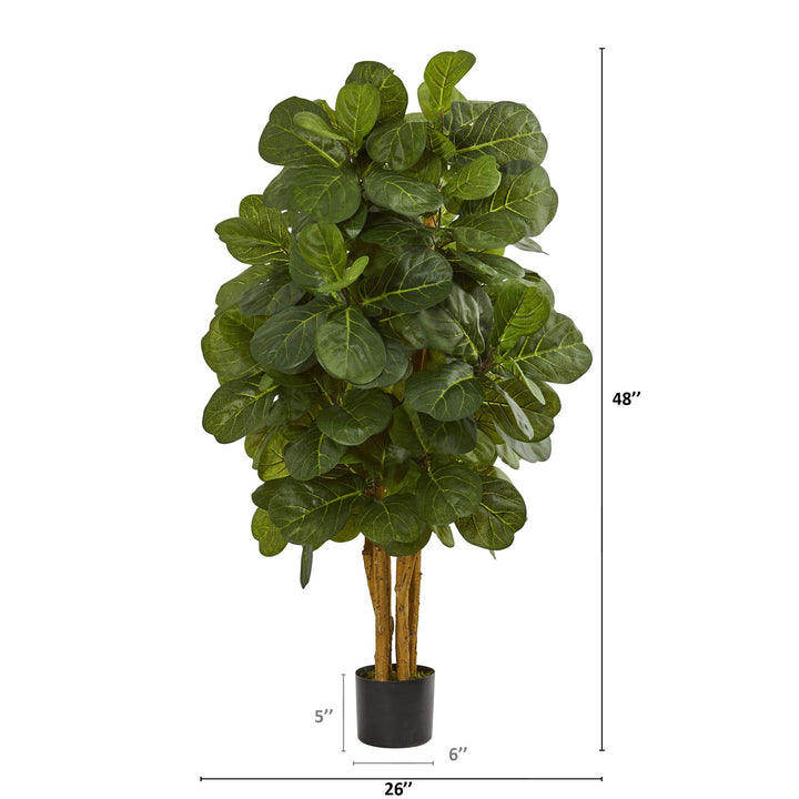 Nearly Natural 4ft. Fiddle Leaf Fig Artificial Tree