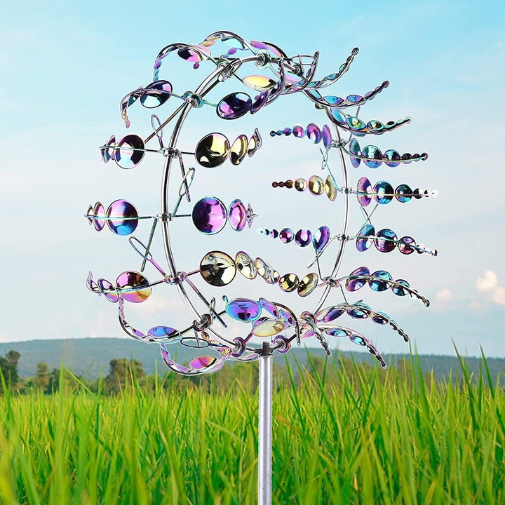 3D Windmill Kinetic Metal Sculpture Wind Spinner Yard Garden Outdoor - Diamond Home USA