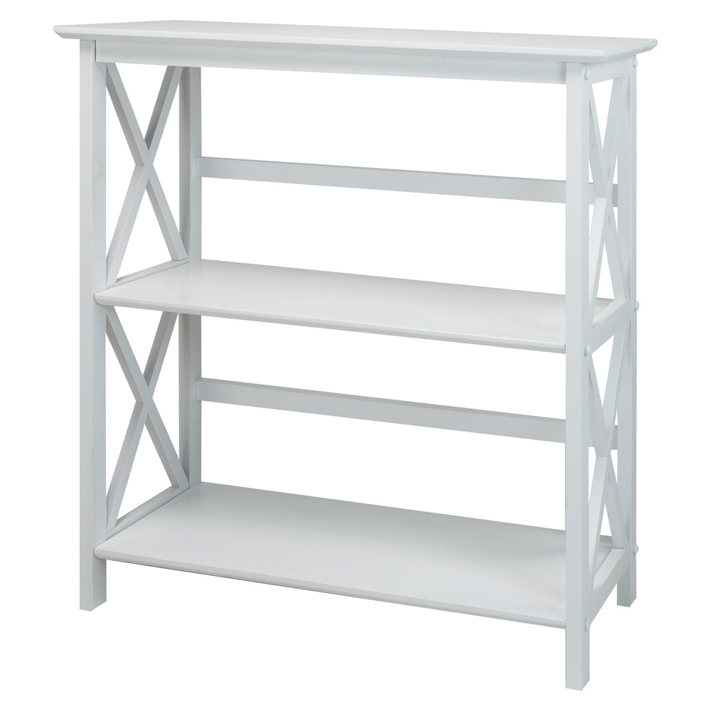 Casual Home Montego 3-Shelf Bookcase White (New) Painted - White