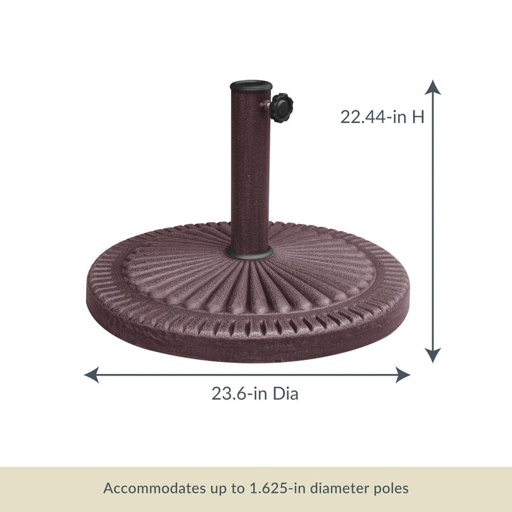 66-lb Weather Resistant Umbrella Base in Bronze Resin Finish - Diamond Home USA