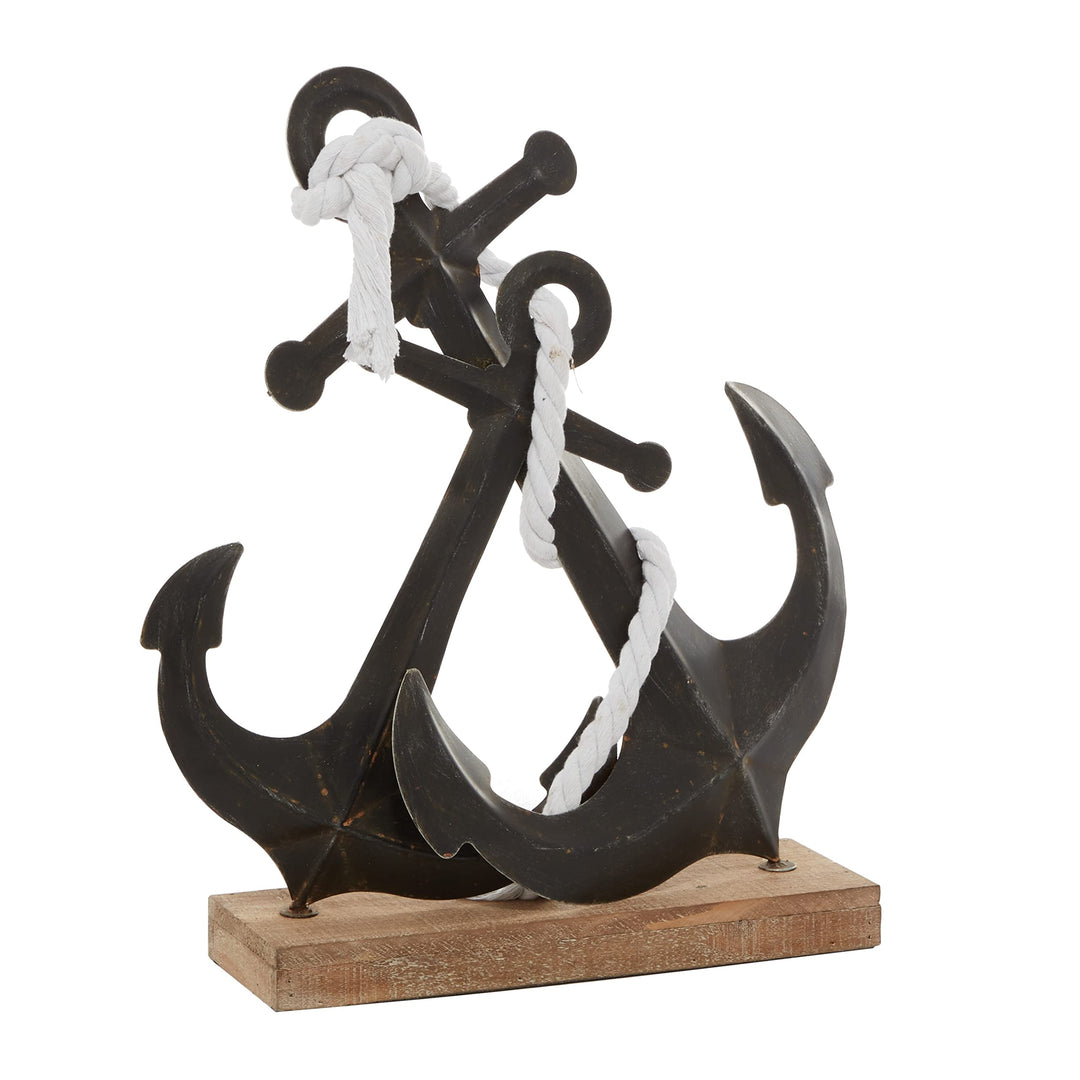 Black Iron Traditional Sculpture Anchor 16 X 15 5