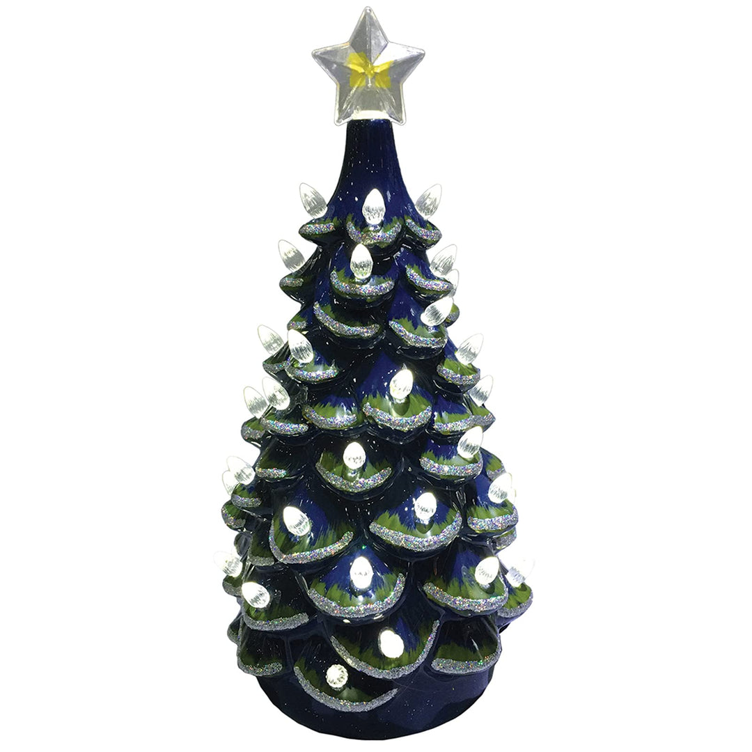 Santa's Workshop 14" Michigan Ceramic Tree