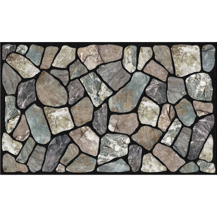 Apache Mills Masterpiece Flagstone Grey Stone Door Mat 18-Inch by 30-Inch