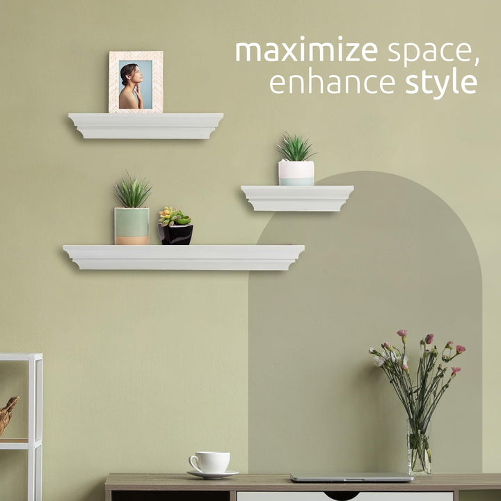 kieragrace Madison Floating Modern Wall Mounted Shelves Hanging Shelf for