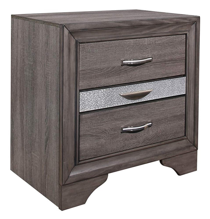 Global Furniture USA Seville Nightstand in Gray Nighstand