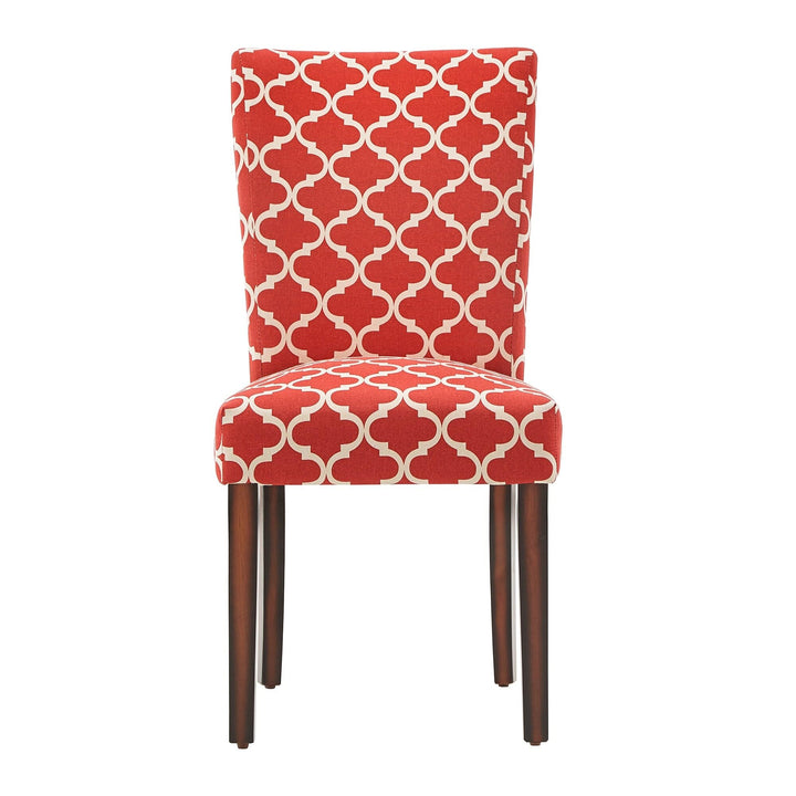 Home Creek 2-Piece Starlite Moroccan Upholstered Parsons Wooden Dining Chair