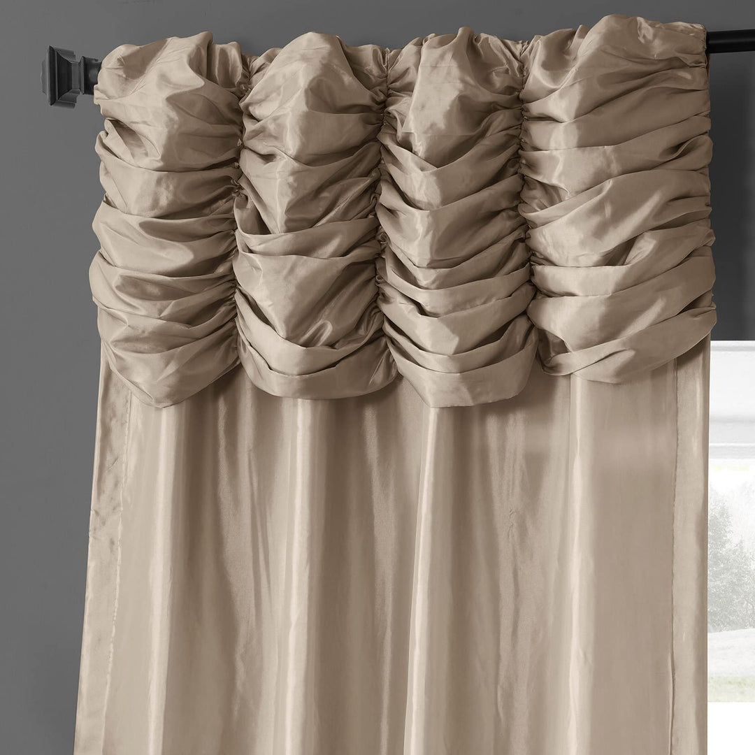 HPD Half Price Drapes Ruched Faux Taffeta Silk Curtains 108 Inches Long Room