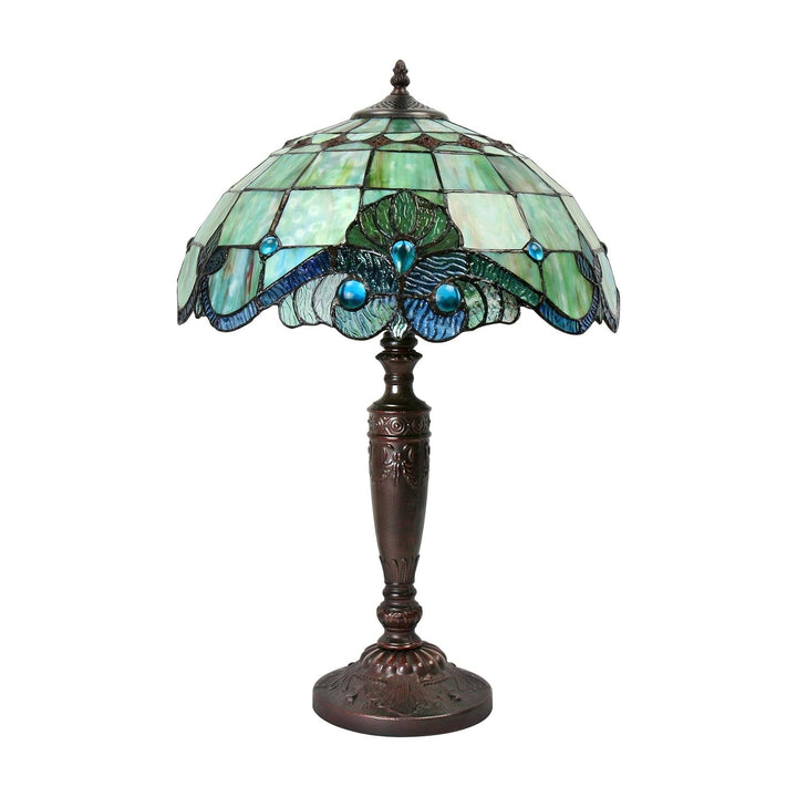 Serena D'italia Tiffany Table Lamp - Vintage Pearl Antique Desk Nightstand -