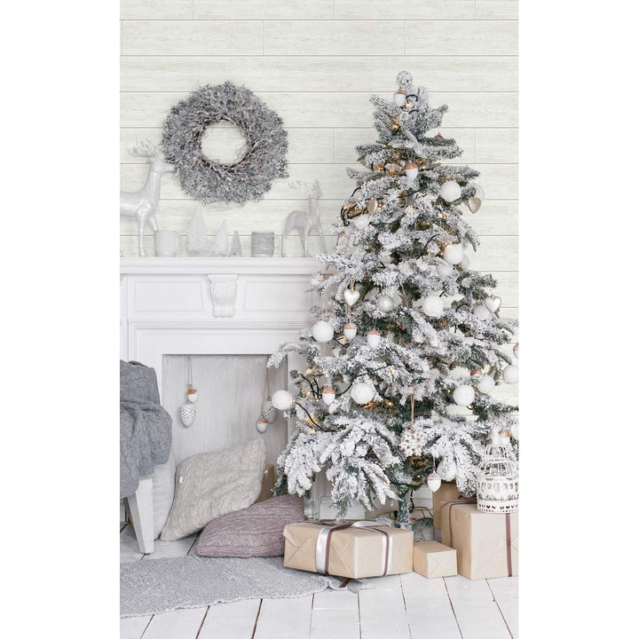 Farmhouse Shiplap Christmas Peel and Stick Wallpaper 20.5 in. W X 18 Ft. L