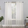 No. 918 Emily Sheer Voile Grommet Curtain Panel 59" x 108" Eggshell Off-White 59x108 - Eggshell