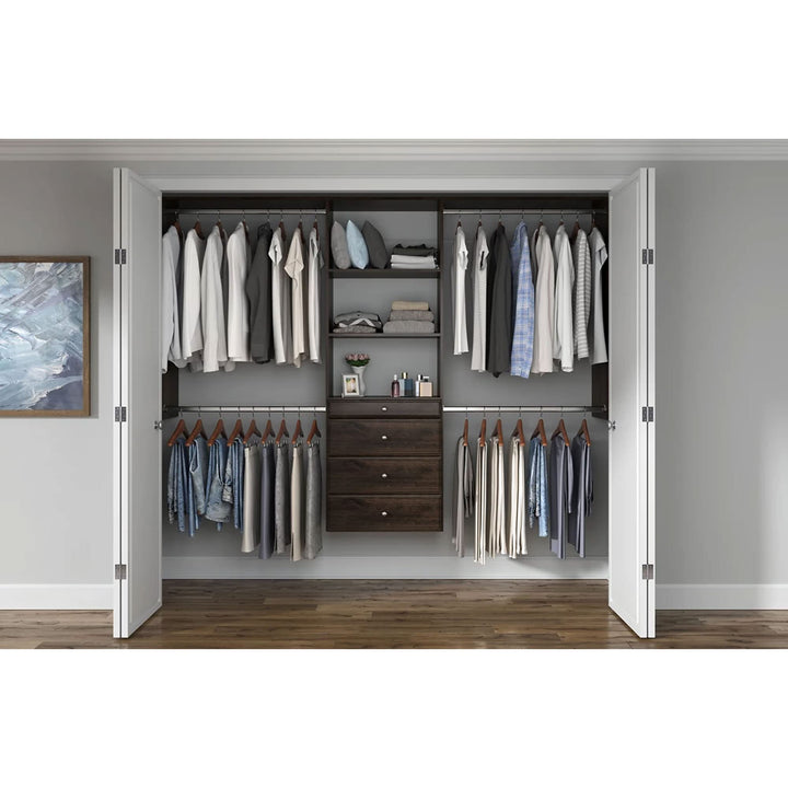 Easy Track OK7272 Deluxe Tower Closet Storage Wall Mounted Wardrobe Organizer