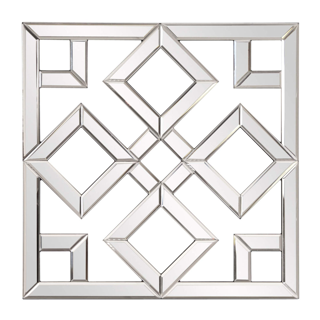 Howard Elliott Moira Wall Mounted Interlocking Square Mirror with Geometric