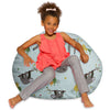 Posh Creations Bean Bag Chair for Kids Teens and Adults Includes Removable and 38 Inches Large - Canvas Sloth and Trees