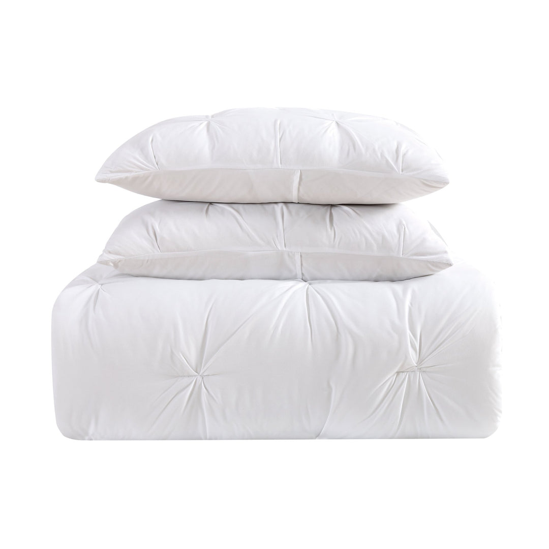 Truly Soft Everyday Pleated Duvet Set Full/Queen White