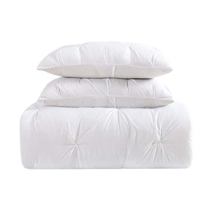 Truly Soft Everyday Pleated Duvet Set Full/Queen White