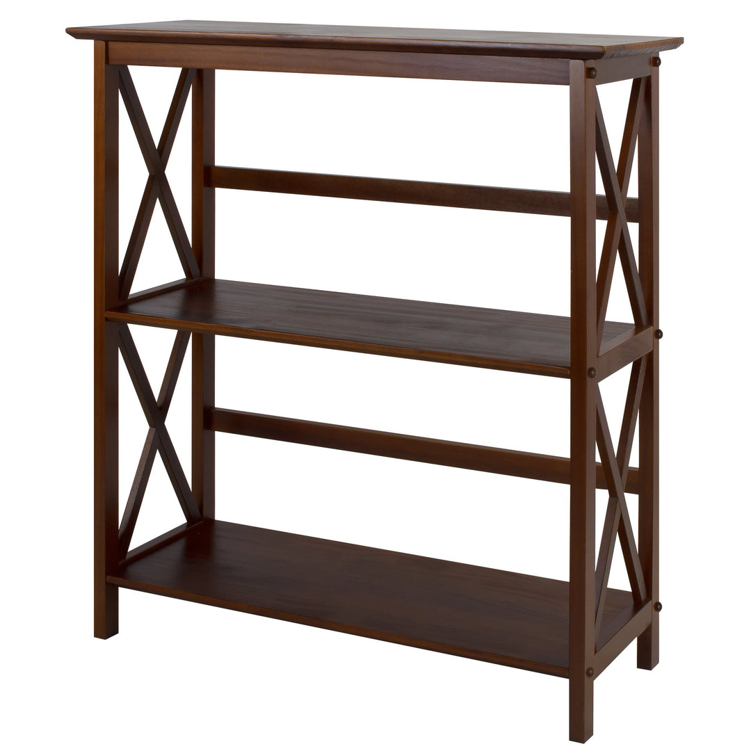 Casual Home Montego 3-Shelf Bookcase Walnut (New) Walnut Finish - Walnut