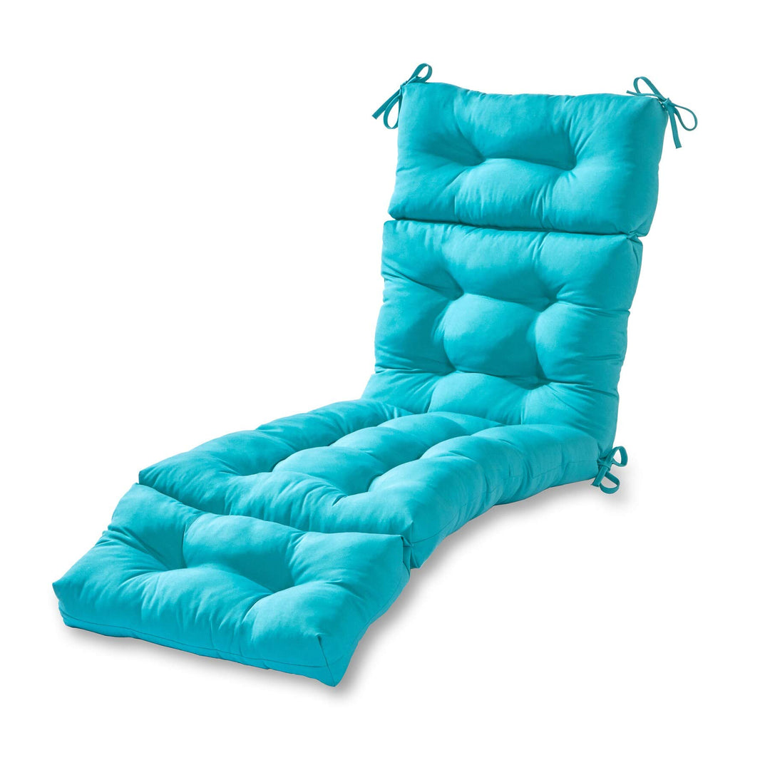 72" Lounge Cushion Teal Blue Outdoor 6ft Patio Chaise Pad for Lounger Solid