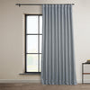 HPD Half Price Drapes Faux Linen Room Darkening Curtains - 108 Inches Long Extra 100 X 108 - Heather Grey