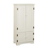 Target Marketing Systems Tall Storage Cabinet with 2 Adjustable Top Shelves Antique White