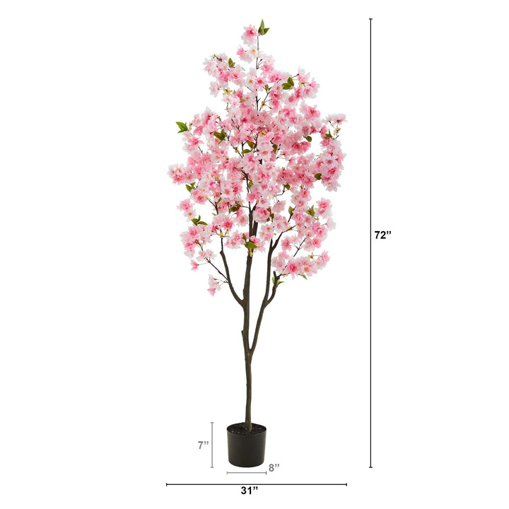 6' Cherry Blossom Artificial Tree Black - Diamond Home USA