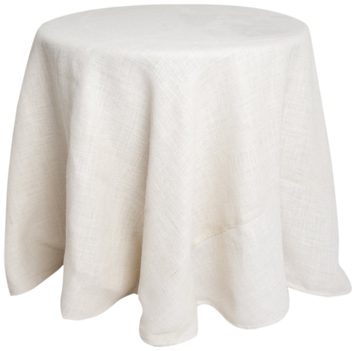 SARO LIFESTYLE 0811 Passe-Partout Tablecloths 132-Inch Round Ivory Ivory - 132 Inches