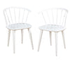 Target Marketing Systems Set of 2 Florence Dining Chairs with Low Windsor White